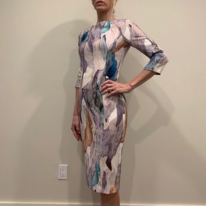 H&M Abstract Print Midi Dress